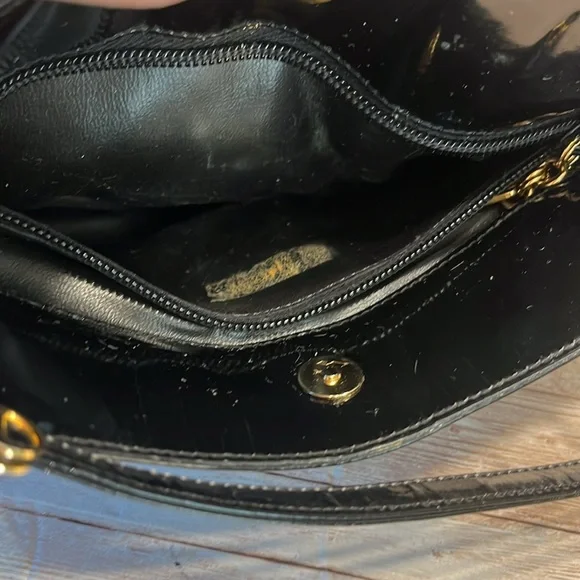 Ferragamo Salvatore Ferragamo Black Patent Leather Mini Shoulder Bag Clutch - Picture 7 of 16